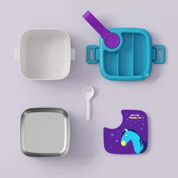 vidruth Kids Mini animated Lunch Box | 1-Compartment Tiffin Box| Cute Donkey Printed 1 Containers Lunch Box image 3