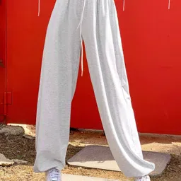 warcourt Women Solid Grey Track Pants image 3