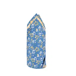 Louis Philippe Men Blue & Yellow Printed Pocket Square image 2