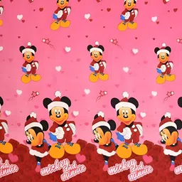 Supreme Home Collective Pink Cartoon Characters Microfiber 144 TC Single Bedsheet image 2