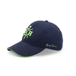 Being Human Men Navy Blue & Green Printed Cotton Baseball Cap image 3