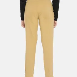 Dollar Missy Women's Cotton Four-Way Stretchable Kurti Pant Women Regular Fit Beige Cotton Blend Trousers image 2