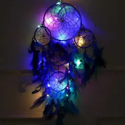 nahida Handcrafted Bohemian Wall Hanging Décor for Bedroom Feather Dream Catcher-picture-21