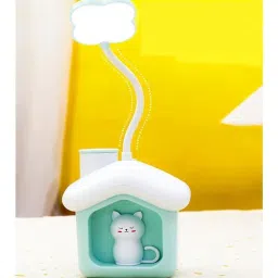 MUREN Pack of 1 Kids Multi-function Piggy Bank Cottage Table Lamp for Study Adjustable Flexible LED Head with Pen Holder-image-60