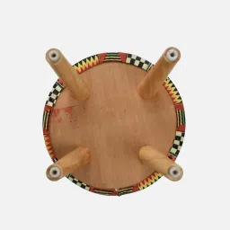 riance creations Kente Print Seating Stool In Multi Color image 5
