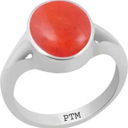 ptm Certified Coral (Moonga) Gemstone 8.25 Ratti or 7.50 Carat for Male and Female Sterling Silver Ring-picture-26
