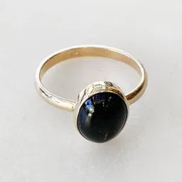 elitemart 100% Original & Natural Gemstone ring for men and women Stone Onyx Gold Plated Ring-picture-34