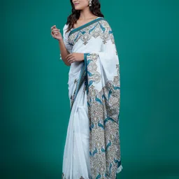 BUTA BUTI Floral Printed Pure Cotton Saree image 2