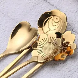 ip dhameliya Copper Dessert Spoon Set image 2