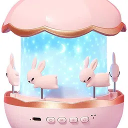 candcdynamix Bunny’s Carousel Rotating LED Night Light Night Lamp image 1