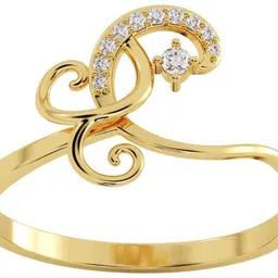 avsar AVR1078YB 14kt Cubic Zirconia Yellow Gold ring-image-19