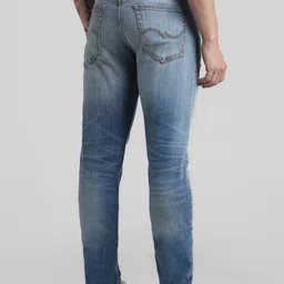 Jack & Jones Men Slim Fit Mildly Distressed Heavy Fade Comfort Stretchable Jeans image 4