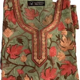 warm worth Women Embroidered Georgette A-line Kurta image 2