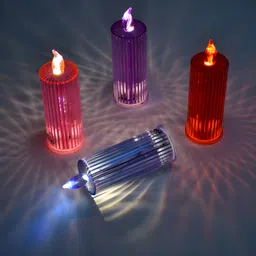deodap Big Simple Candles for Home Decoration, Crystal Candle Lights Candle image 3