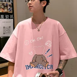 StyleCast x Revolte Men Graphic Printed Round Neck Cotton Oversized T-shirt image 2