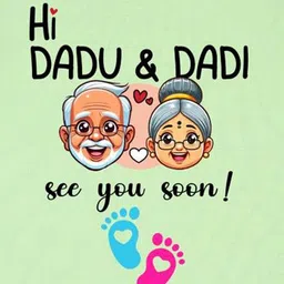 Arvesa Hi Dadu & Dadi See You Soon Printed Bodysuit image 3