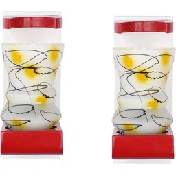 1ST TIME Red & White Colourblocked Wood Contemporary Rectangle Shaped Wall Lamp-picture-54