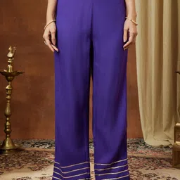 Janasya Women Floral Printed Panelled Kurta with Trousers & With Dupatta image 4