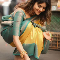 Anjaneya Sarees Woven Design Zari Banarasi Saree image 5