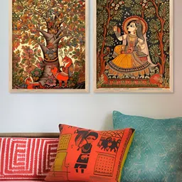 Kotart Brown & Green 2 Piece Wood Other Wall Paintings-picture-25