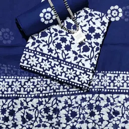 Farooq Dyeing Floral Printed Pure Cotton Unstitched Dress Material image 4