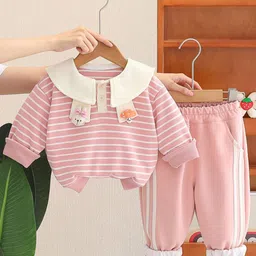StyleCast x Revolte Girls Striped T-shirt with Trousers Clothing Set-picture-26