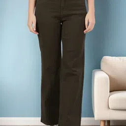 DressBerry Women Bootilicious Wide Leg High-Rise Stretchable Jeans-image-96