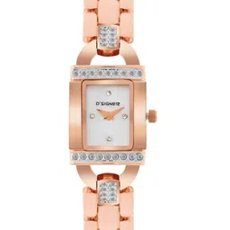 D'SIGNER Women Mother of Pearl Dial & Stainless Steel Bracelet Style Straps Analogue Watch 234RGM.6L-picture-16