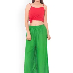 SRISARAS Women Regular Fit Mid-Rise Cotton Trousers-image-45