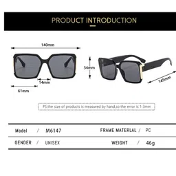 OUDI Women UV Protected Lens Square Sunglasses OUGLA65_778656684977 image 2