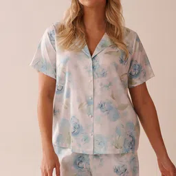 La Vie en Rose Printed Shirt & Pyjamas Night Suit-picture-27