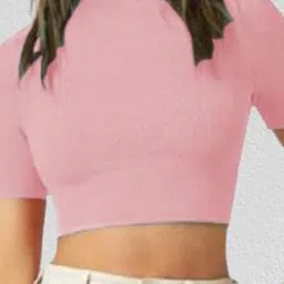 Dream Beauty Fashion Women High Neck Crop Top image 4