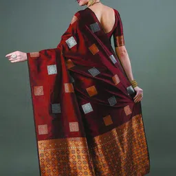 Moda Rapido Ethnic Motifs Printed Zari Banarasi Saree image 3