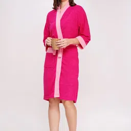 POORAK Shawl Collar Full Sleeve Bath Robe image 2