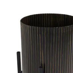 Pure Home and Living Brown Textured PlantersPot WithStand image 4