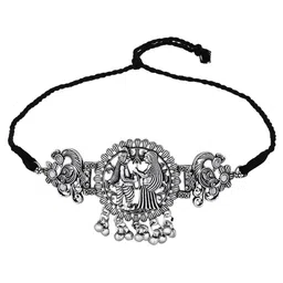 I Jewels Silver Plated Oxidised Jewellery Set image 3