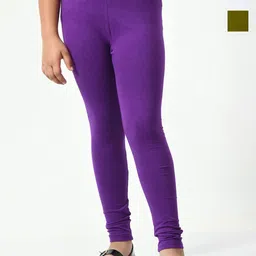 KAYU Girls Pack Of 3 Solid Ankle-Length Leggings-picture-20