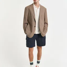 GANT Textured Button Down Collar Short Sleeves Cotton Shirt image 3