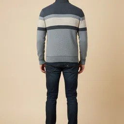 Mast & Harbour Men Colourblocked Knitted Jacket image 4