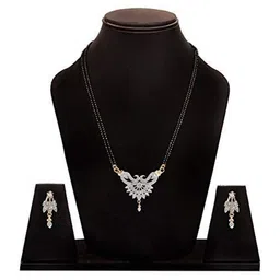 Sitashi Gold-Plated Alloy American Diamond Necklace & Earrings image 3