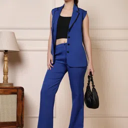 Ranng Notched Lapel Collar Single-Breasted Formal Blazer image 5