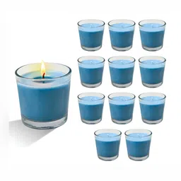 Garden Deco Blue 12 Pieces Scented Jar Candle-picture-21