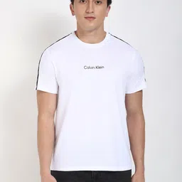 Calvin Klein Jeans Men Typography Printed Round Neck Cotton T-shirt-picture-54