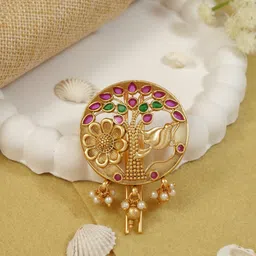 I Jewels Women Gold-toned Hair Pin Hair Accessory-image-88