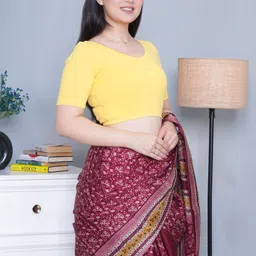 Mlada Women V-Neck Slim Fit Short Sleeves Cotton Blouse image 5