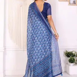 Mitera Floral Zari Chanderi Saree image 3