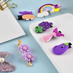 DIVASTRI Set Of 14 Alligator Hair Clips-picture-29