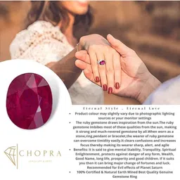 RAVIOUR LIFESTYLE Unisex Gold-Plated Brass Ruby Finger Ring image 4