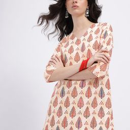 Anouk Rustic Ethnic Motifs Printed V-Neck Kurti-picture-47