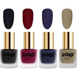 VOLO Set Of 4 Velvet Matte Nail Polish - 8 ml Each - 5 - 25 - 31 - 37-picture-16